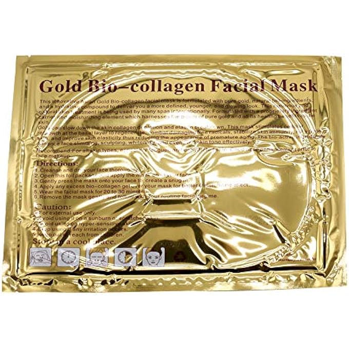 ROTUS 6PCS 24K GOLD GEL COLLAGEN CRYSTAL FACIAL MASKS SHEET PATCH FOR ANTI AGING, WHITENING, PUFFINESS, ANTI WRINKLE, MOISTURIZING, DEEP TISSUE REJUVENATION AND HYDRATES SKIN - Image 3